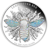 2026 1oz Australian Native Bees Leafcutter Bee Silver Proof Hologram Coin