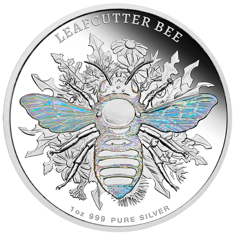 2026 1oz Australian Native Bees Leafcutter Bee Silver Proof Hologram Coin