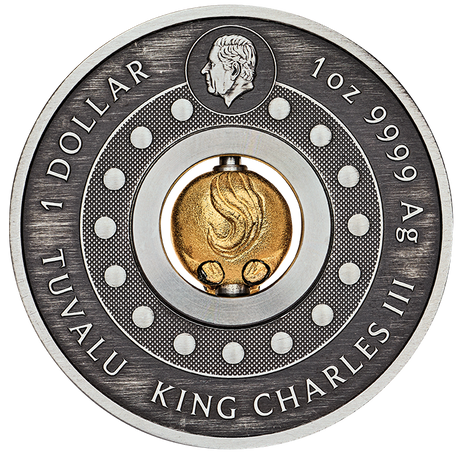 2026 1oz Year of the Horse Rotating Charm Silver Antiqued Coin