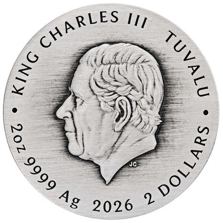 2026 2oz DUNE Scourge of the Desert Sea Silver Antiqued Coloured Coin