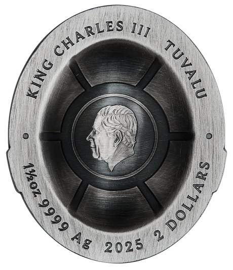 Teenage Mutant Ninja Turtles Domed Shell 2025 1.5oz Silver Antiqued Coloured Coin
