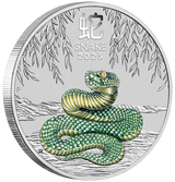 Melbourne Money Expo 2025 - 2025 Year of the Snake 1oz Silver Coloured Coin in Card