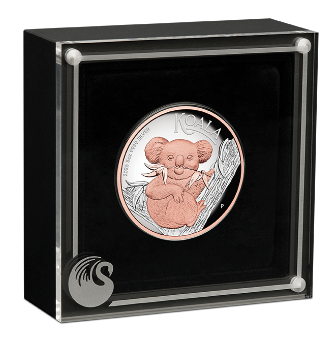 2026 5oz Australian Koala Silver Proof High Relief Gilded Coin