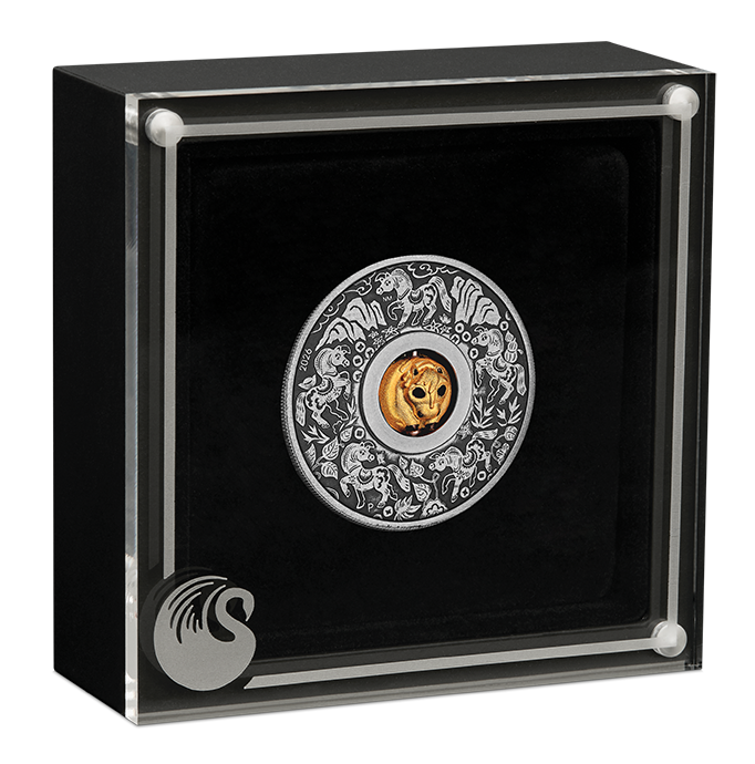 2026 1oz Year of the Horse Rotating Charm Silver Antiqued Coin
