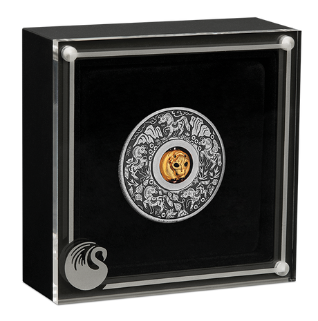 2026 1oz Year of the Horse Rotating Charm Silver Antiqued Coin
