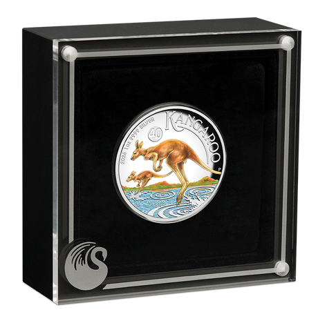 2026 1oz Australian Kangaroo Silver Proof High Relief Coloured Coin