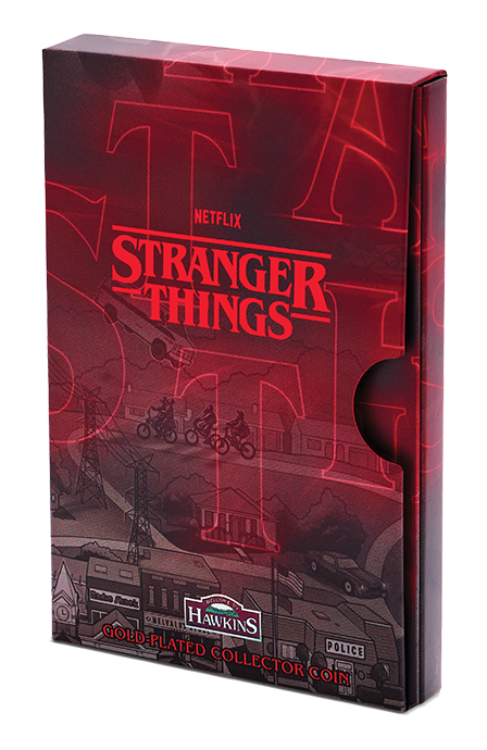 2026 $1 Stranger Things Hawkins Gold Plated Collectors Coin Card