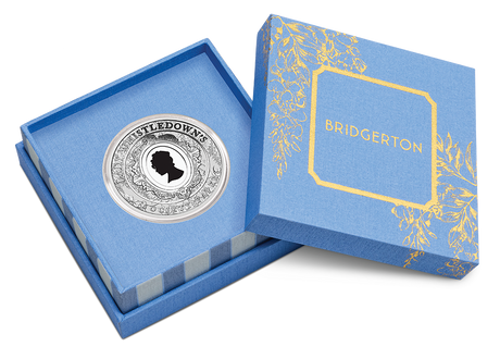 2026 1oz Bridgerton Lady Whistledown Coloured Silver Coin