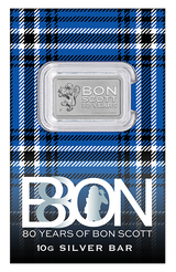 2026 10g Bon Scott 80th Anniversary Silver Minted Bar
