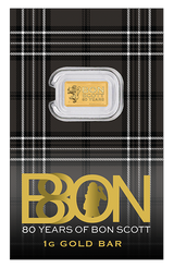 2026 1g Bon Scott 80th Anniversary Gold Minted Bar