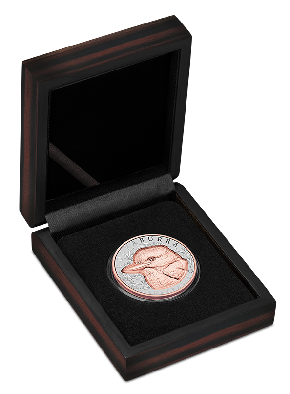 Native Impressions Kookaburra 2025 1oz Super Incused Rose Gold Silver Coin