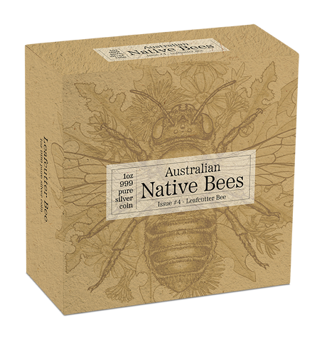 2026 1oz Australian Native Bees Leafcutter Bee Silver Proof Hologram Coin