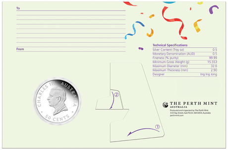 2026 1/2oz Happy Birthday Silver Proof Coloured Coin in Card