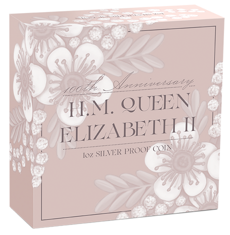 2026 1oz H.M. Queen Elizabeth II 100th Anniversary Silver Proof Coin