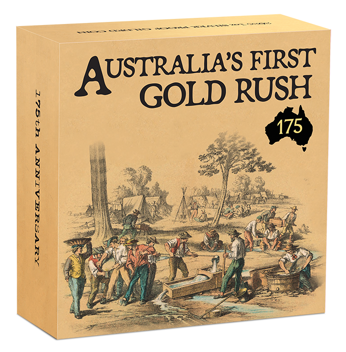2026 1oz Australia's First Gold Rush 175th Anniversary Silver Proof Gilded Coin