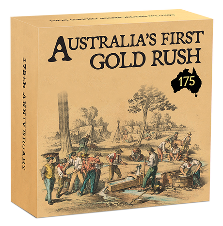 2026 1oz Australia's First Gold Rush 175th Anniversary Silver Proof Gilded Coin