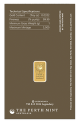 2026 1g DUNE Gold Minted Bar