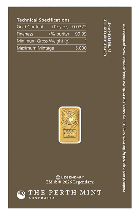 2026 1g DUNE Gold Minted Bar