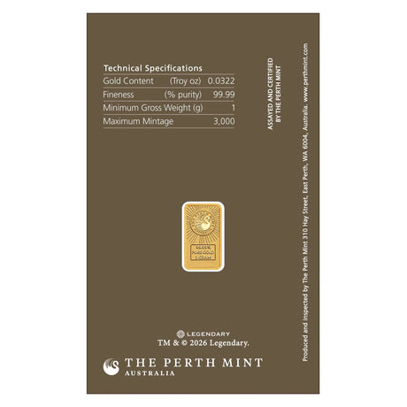 2026 1g DUNE Coloured Gold Minted Bar