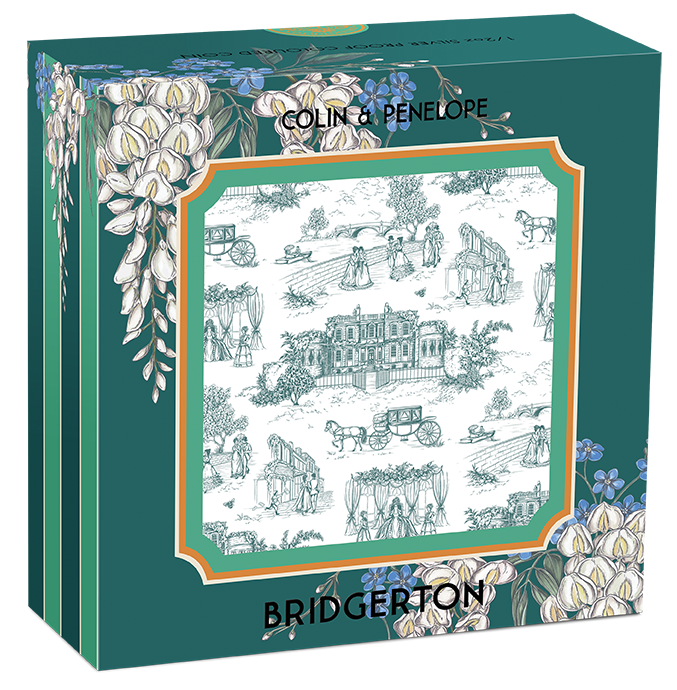 2026 1/2oz Bridgerton Colin & Penelope Silver Proof Coloured Coin
