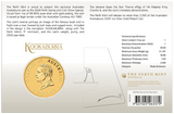 2026 1oz Kookaburra Gold Plated Coin in Card Perth Stamp & Coin Show Special