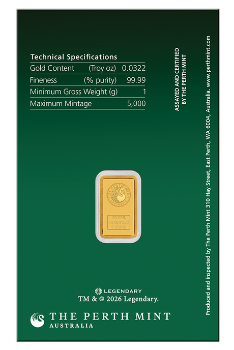 2026 1g Dune House Atreides Gold Minted Bar