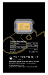 2026 1g Bon Scott 80th Anniversary Gold Minted Bar