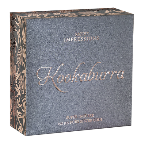 2025 1oz Native Impressions Kookaburra Super Incused Rose Gold Silver Coin