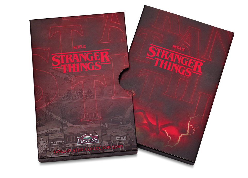 2026 $1 Stranger Things Hawkins Gold Plated Collectors Coin Card