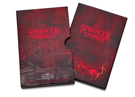 2026 $1 Stranger Things Hawkins Gold Plated Collectors Coin Card