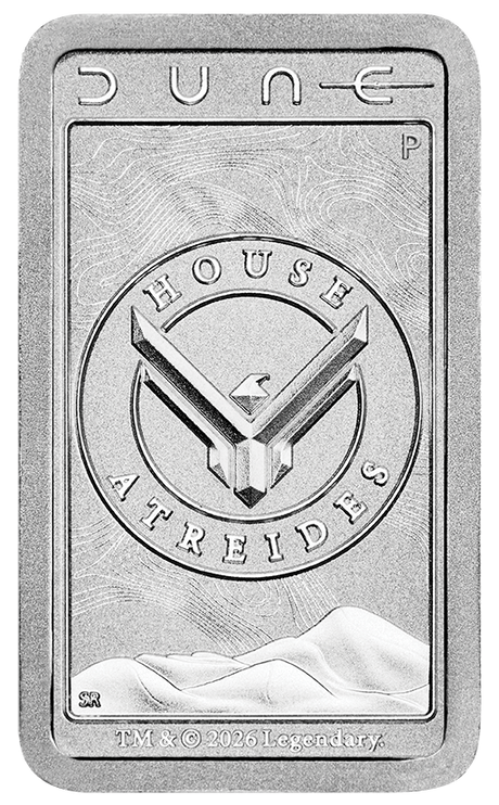 2026 10g Dune House Atreides Silver Minted Bar
