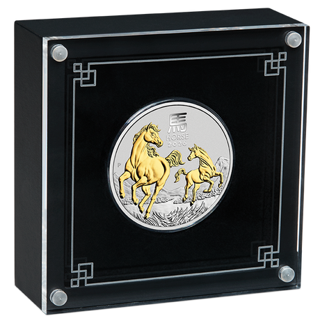 Australian Lunar Series III Year Of The Horse 2026 1oz Silver Gilded Coin