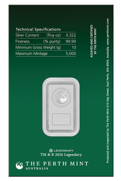 2026 10g Dune House Atreides Silver Minted Bar