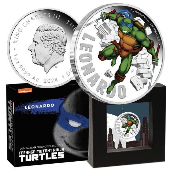 2024 1oz Teenage Mutant Ninja Turtles - Leonardo Silver Proof Coloured Coin