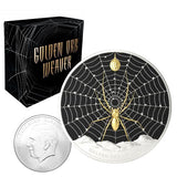 2026 1oz Golden Orb Weaver Silver Coloured Proof Coin