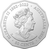 2023 50c Elizabeth Regina HM Queen Elizabeth II Uncirculated Coin Card
