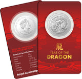 2024 50c Year of the Dragon Uncirculated Tetradecagon Coin Card