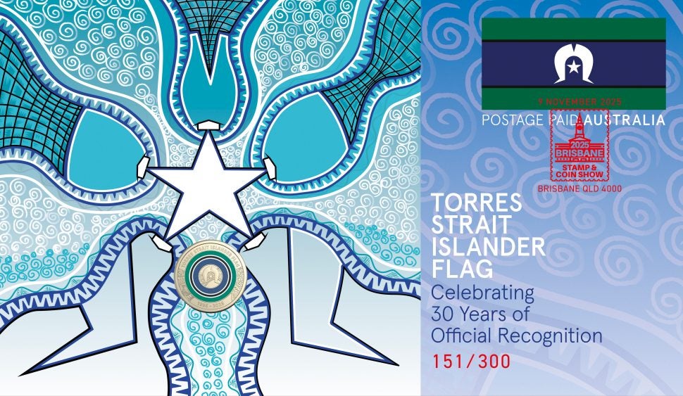 30th Anniversary of the Torres Strait Islander Flag 2025 Coloured $2 PNC (RAM) - Brisbane Stamp & Coin Show 2025 (Day 2)