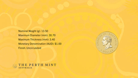 Ngana Nyitting – Yellow Emu 2025 $1 PNC (PM)