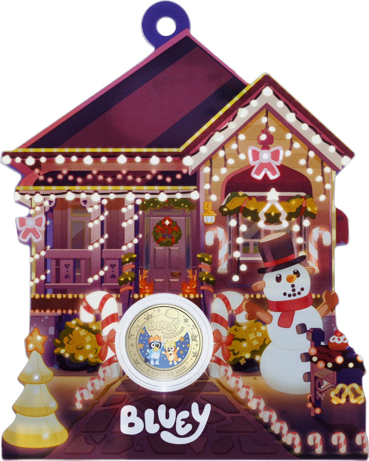 2025 $1 Bluey Christmas Coloured Uncirculated Coin Card