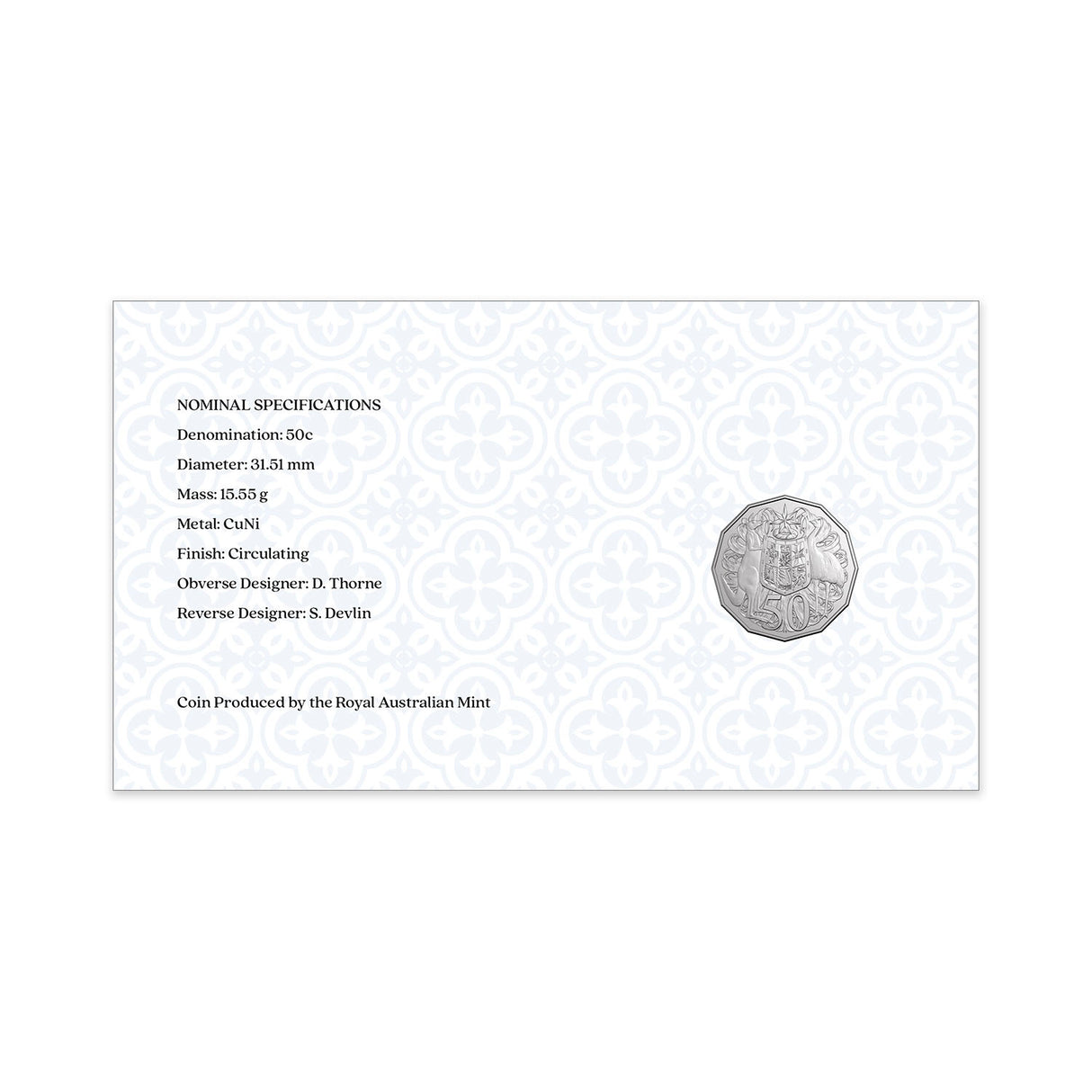 His Majesty King Charles III 2025 50c PNC (RAM)