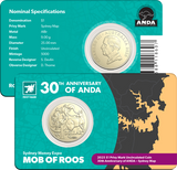 2025 $1 Mob of Roos with Sydney Map Privy Mark - Sydney ANDA Money Expo