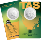 2026 20c ANDA Hobart Money Expo TAS Privy Mark Uncirculated Coin