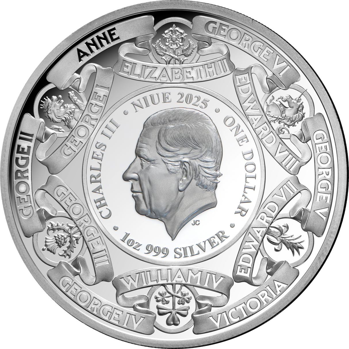 Monarchs Of Britain 2025 1oz Gold Plated Silver Proof Coin