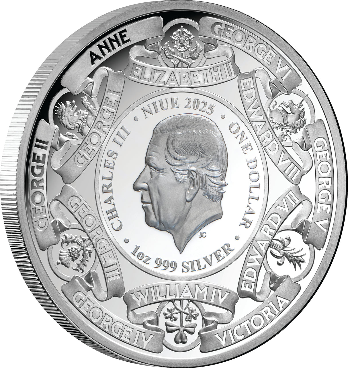 Monarchs Of Britain 2025 1oz Gold Plated Silver Proof Coin