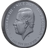 2026 1oz Tasmanian Tiger Gold-plated Silver Black Proof Coin