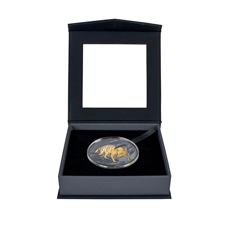 2026 1oz Tasmanian Tiger Gold-plated Silver Black Proof Coin