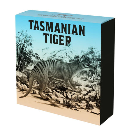 2026 1oz Tasmanian Tiger Gold-plated Silver Black Proof Coin