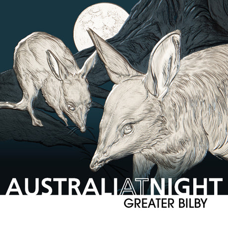 2026 1oz Australia at Night Greater Bilby Black Silver Proof Coin