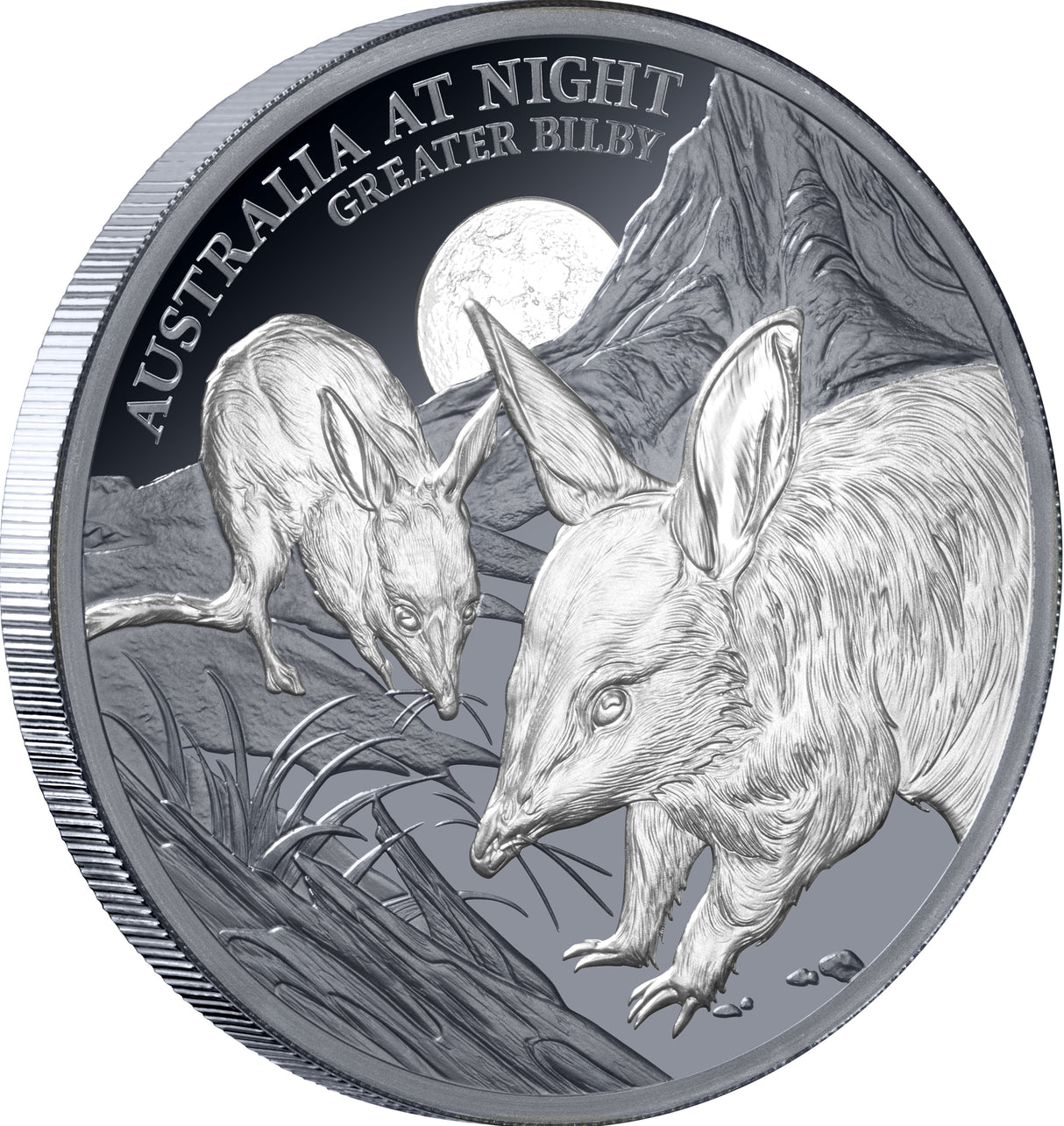 2026 1oz Australia at Night Greater Bilby Black Silver Proof Coin